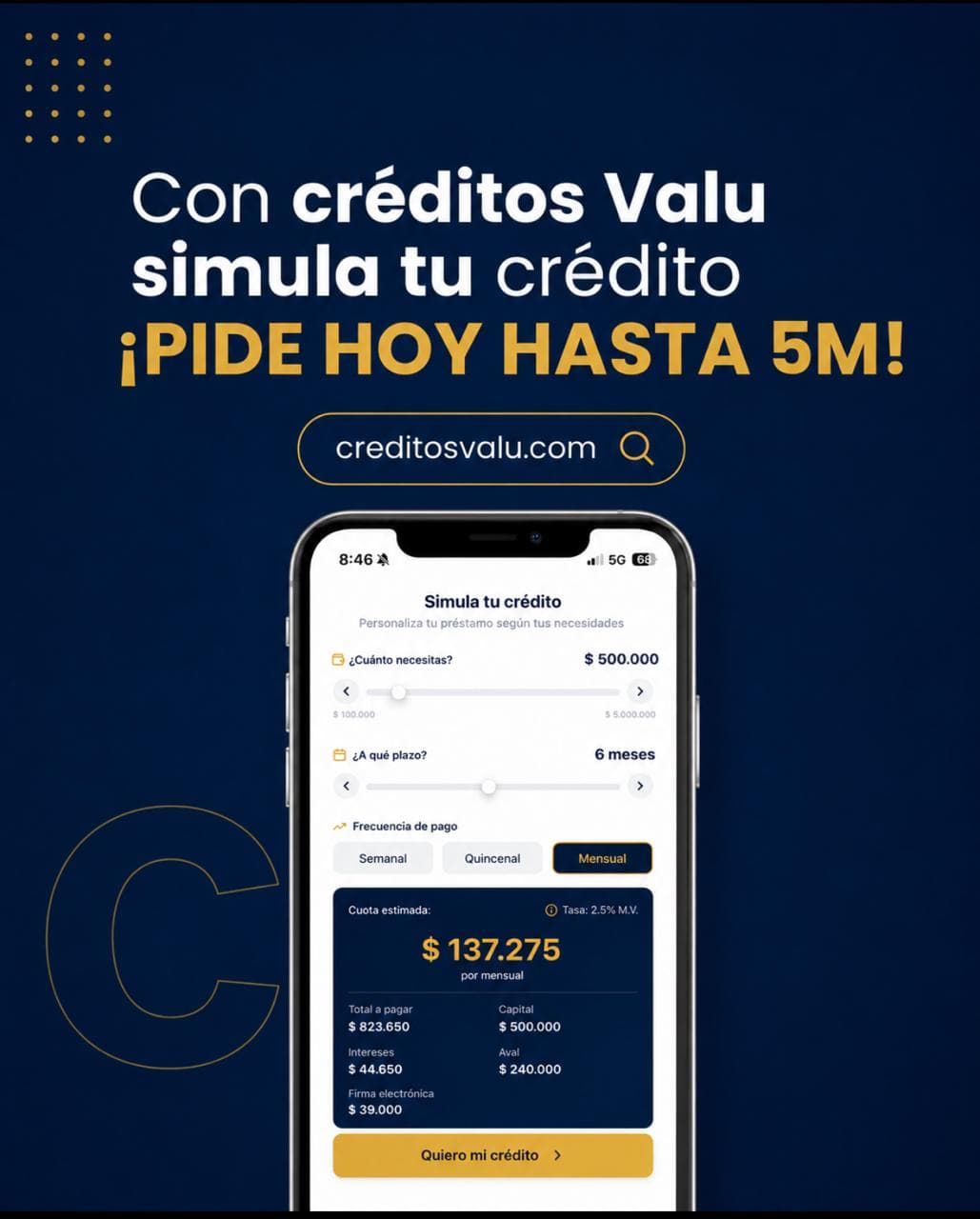 Créditos Valu experiencia 10