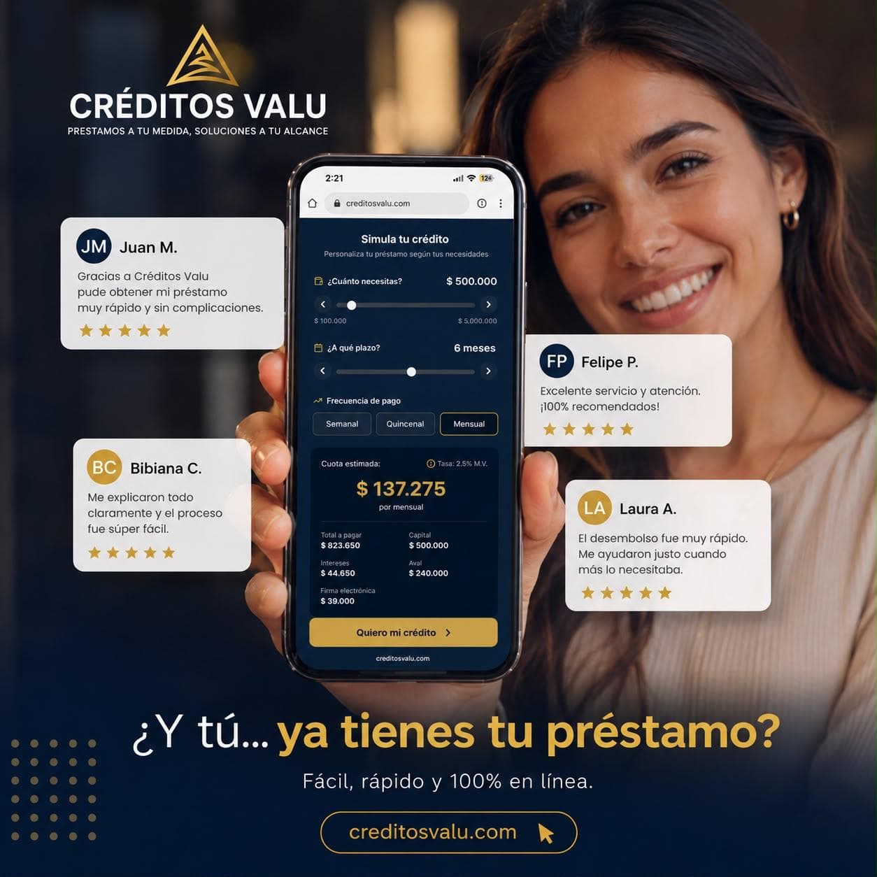 Créditos Valu experiencia 12